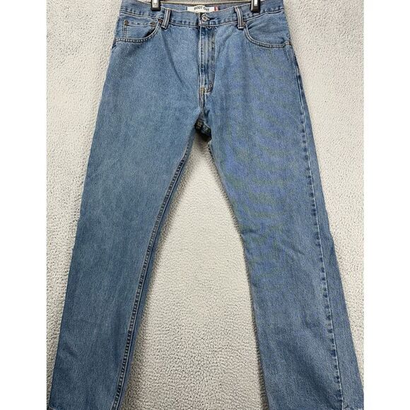 Levis 517 Jeans Mens 36X34 Blue 100% Cotton Bootcut Red Tab 5 Pocket Denim Pants - Picture 1 of 10